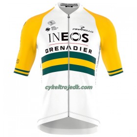 Cykeltøj + Cykelshorts 2023 INEOS Grenadiers Australsk Mesterskab Gul Hvid